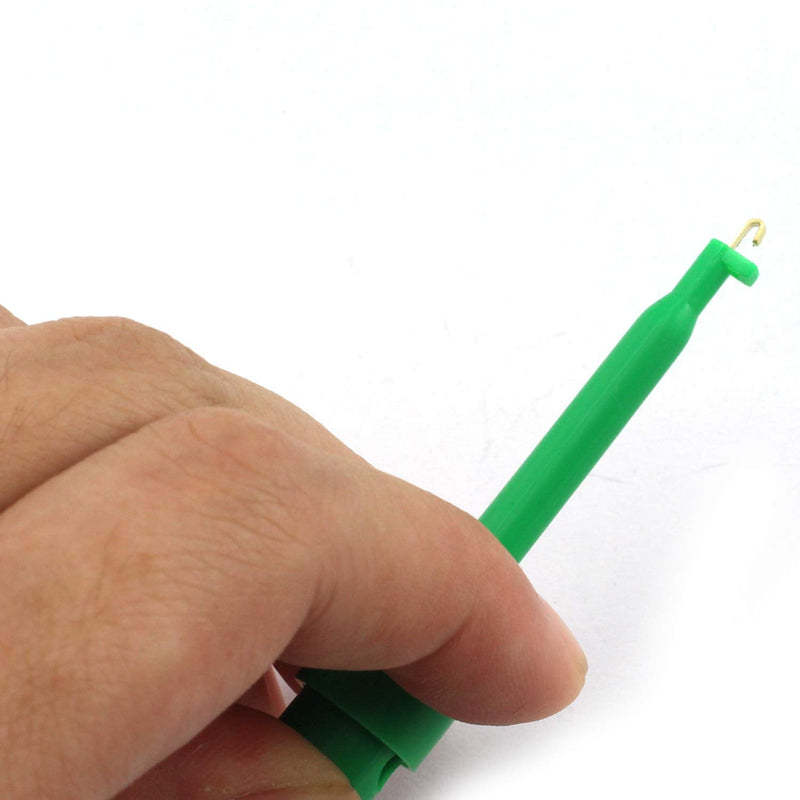Tegg 12pcs Test Hook Clip for Electrical Testing Multimeter Colorful Test Probe Grabber 58mm