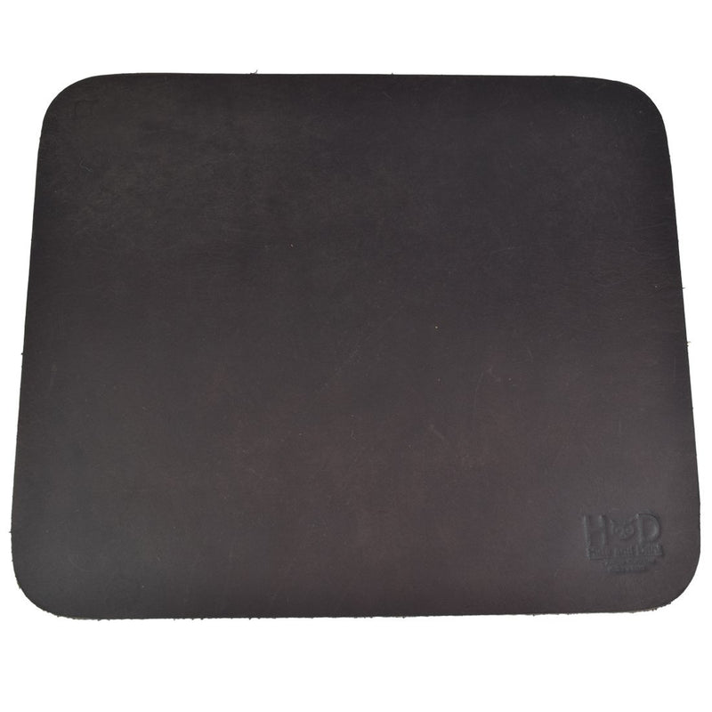 Thick Leather Durable Mouse Pad Handmade by Hide & Drink :: Charcoal Black
