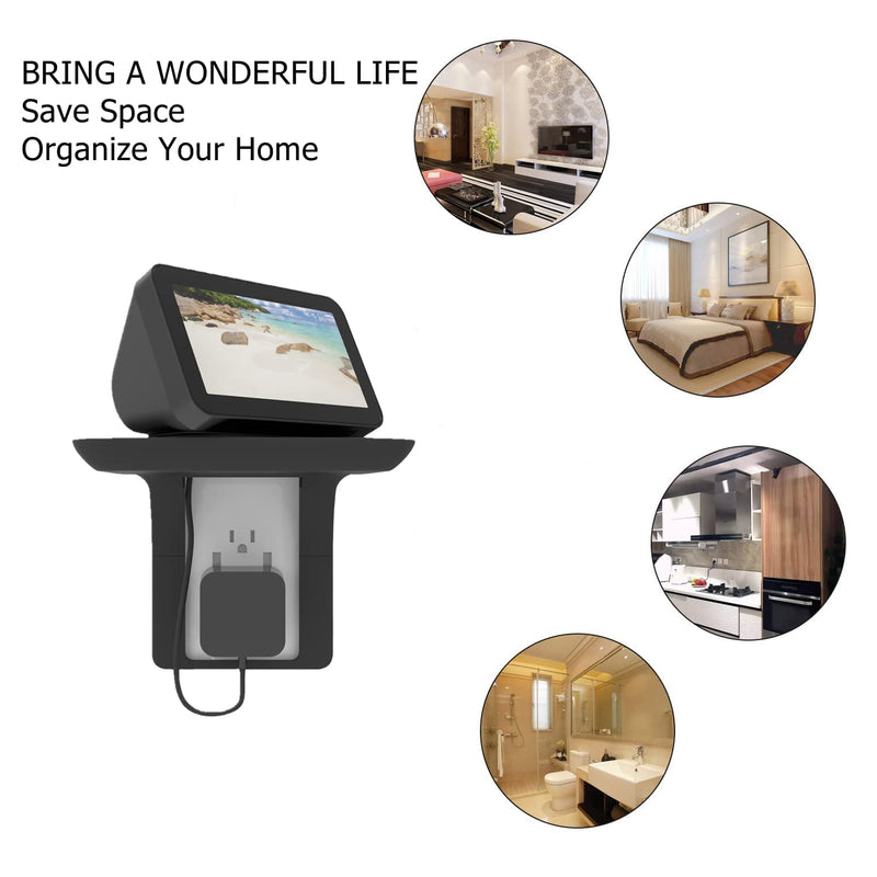 Echo Show 5 Wall Mount Stand, 360 Degree Swivel Adjustable Stand Wall Mounts Stand Holder Accessories Built-in Show 5 (Gen 1 and Gen 2), Smart Home Outlet Speaker Mounts Hanger Space Saving