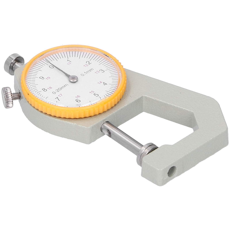 Thickness Gauge, Range Measuring Tool Leather Measuring Tool Thickness Meter, Dial Flat Head for Measuring Jewelry,Leather Leather DIY Measuring(0-20mm thickness gauge) 0-20mm thickness gauge