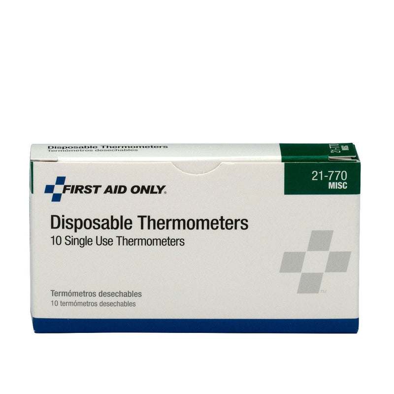 Pac-Kit by First Aid Only 21-770 Disposable Thermometer (Box of 10) 10 Count (Pack of 1)