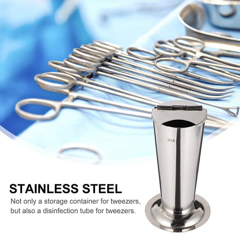 iplusmile Forceps Jar Dental Tweezers Holder Stainless Steel Surgical Instruments Organizer Conical Forceps Pliers Jar Tweezers Tube Organizer
