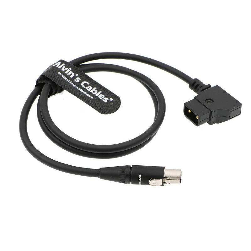 Alvin's Cables 12V TV Logic Monitor Power Cable Mini XLR 4 Pin Female to D Tap for Cameras Monitor Straight Cable