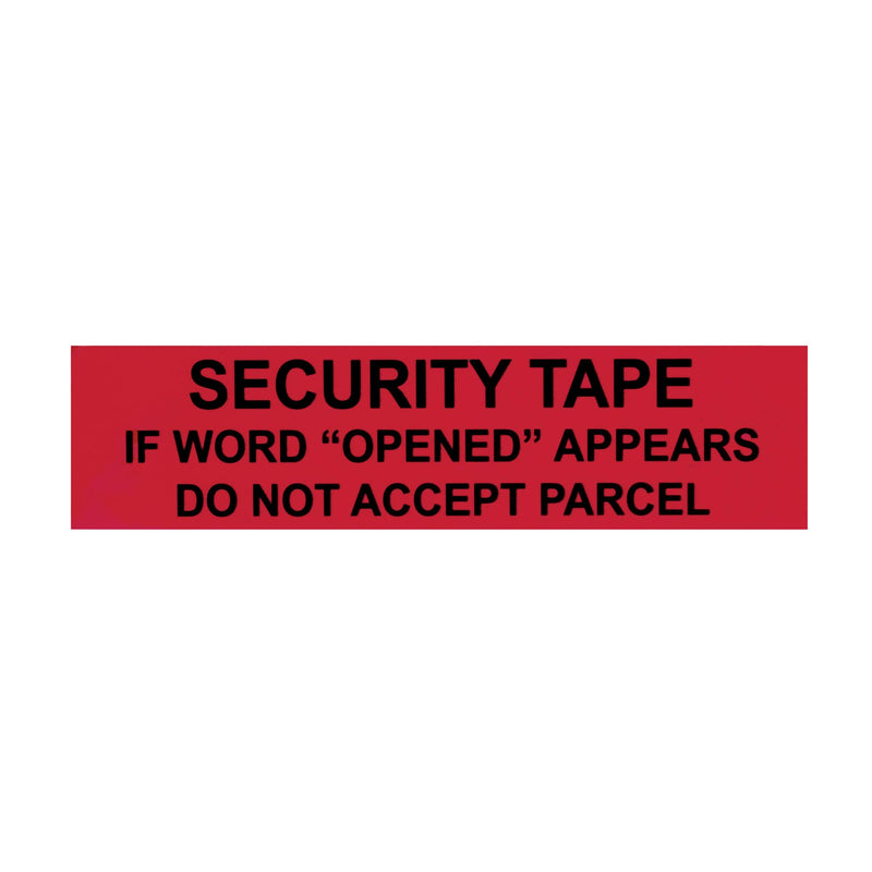 Aviditi Tape Logic,"Opened" Tamper Evident Security Tape, 2 Inch x 60 Yards, 2.5 Mil Thick, Red, Displays-"Opened" Message When Tampered (1 Roll) 1 Pack