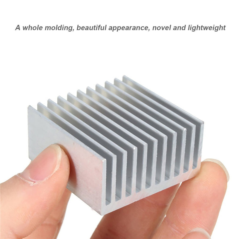 Aluminum Chipset Heatsink Heat Sink Cooling Fin Silver for CPU LED Power Active Component 40 x 40 x 20 mm (2 Pieces) Kalolary 2 Pieces.