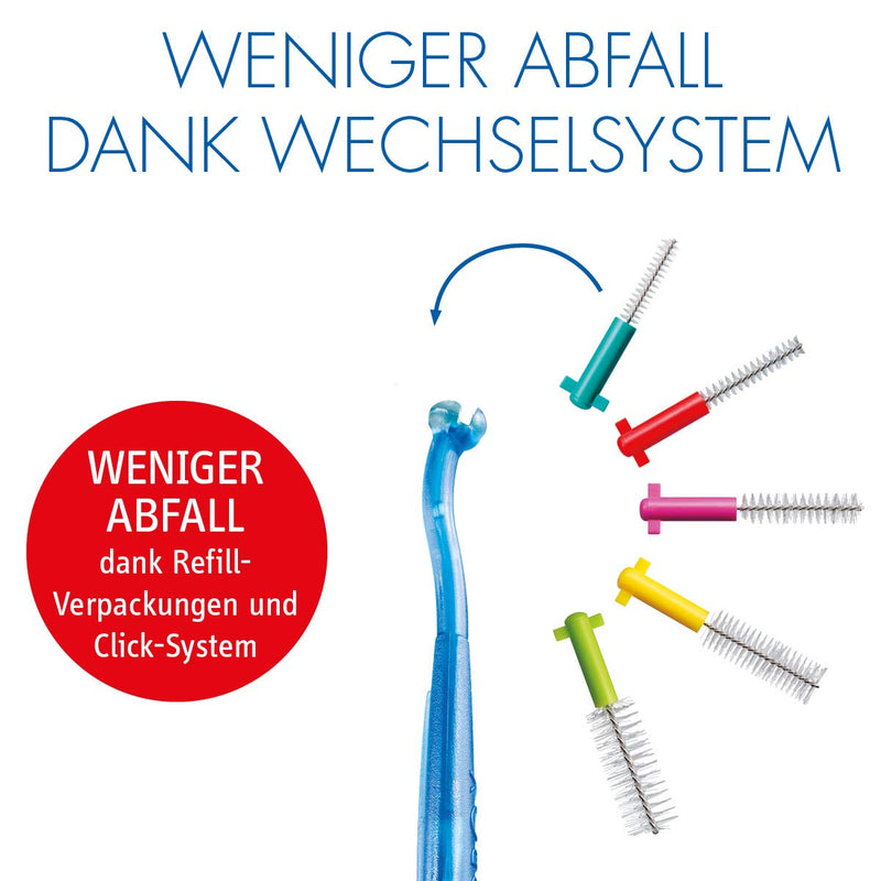 Curaprox Swiss Interdental Prime Plus CPS 07 Holder w/ 5 Brushes 0.7-2.5mm