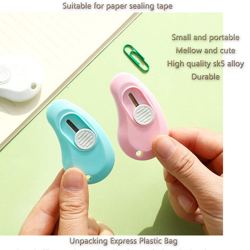 Mini Paper Cutter Ceramic Blade Paper Cutter Manual Button Keychain Opener Paper Cutter Student Manual Paper Cutter Tool 6 Individual Packages