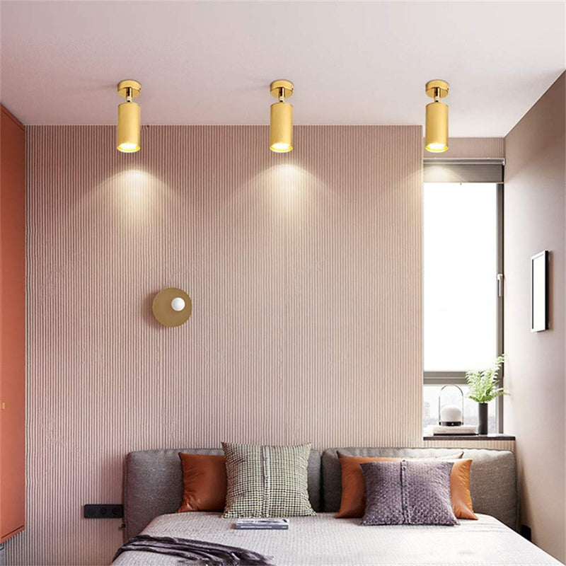 Lywins Gu10 Modern Gold Led Ceiling Spot Light 360° Adjustable Downlight Ceiling Light Clothing Shop Showrooms Exhibition Spotlight Picture Light Display Focus Commercial Lighting
