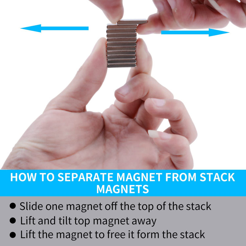 80 pcs Rare Earth Magnets,Small Neodymium Magnet Heavy Duty for Refrigerator Magnets,Tiny Magnets Tool Storage Science Industrial, 10x5x3 mm 10x5x3-80pack