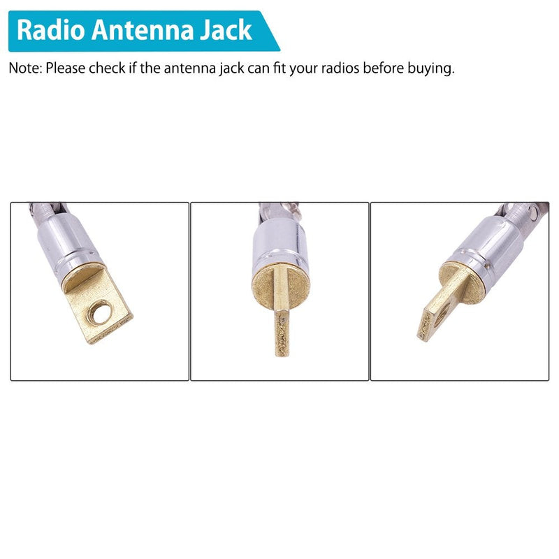 Fancasee (2 Pack) Replacement Telescopic AM FM Radio Antenna 4-Sections Stainless Steel Radio Antenna for AM FM Radio Receiver TV and More (24 inch)
