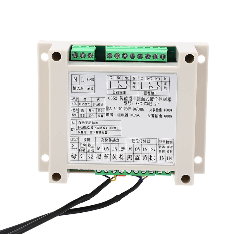 Water Level Controller, Non-Contact Liquid Level Sensor, Sensitivity Adjustable, Automatic Level Sensor, AC100 260V