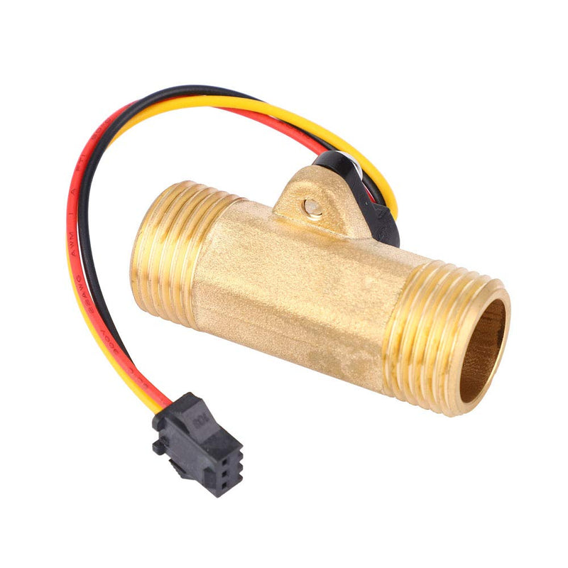 G1/2" Water Flow Hall Effect Sensor Switch 52mm Long Male Thread Flow Meter Counter 1-30L/min