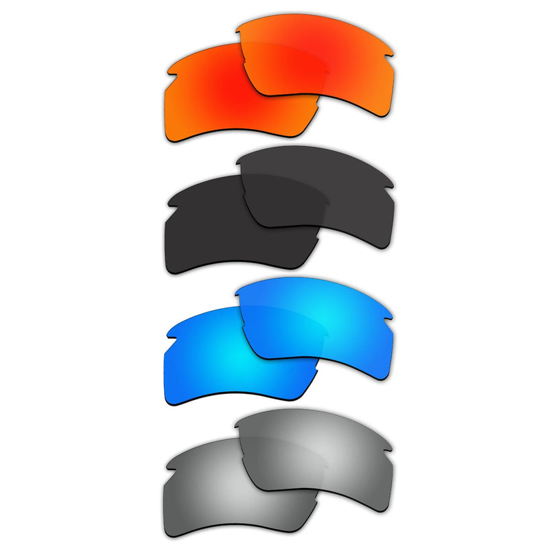 ACOMPATIBLE 4 Pair Replacement Polarized Lenses for Oakley Flak 2.0 XL Sunglasses OO9188 Pack P7