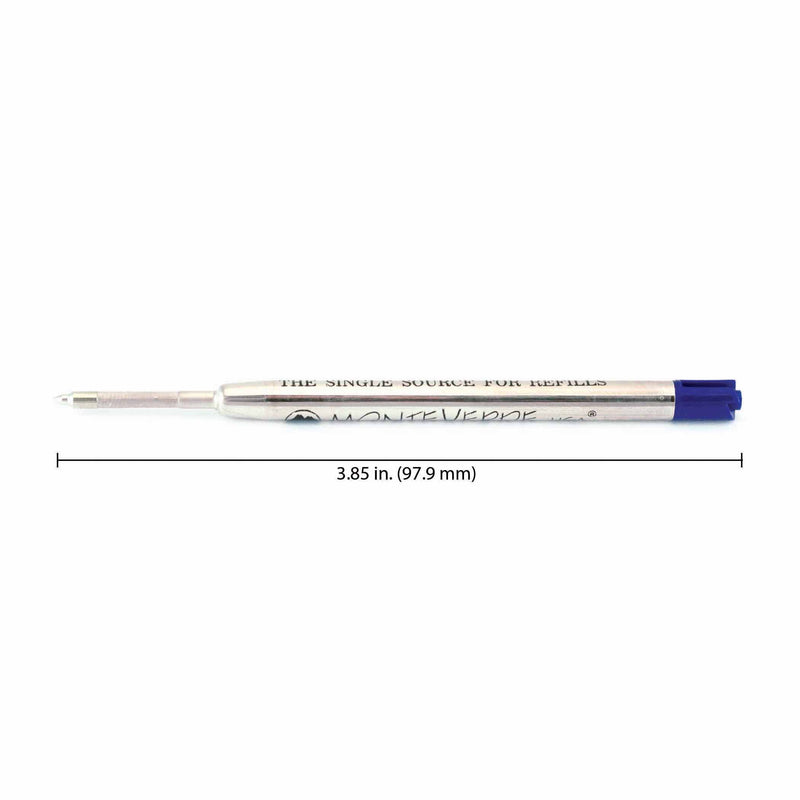 MONTEVERDE Ballpoint Refill to Fit Parker Style Ballpoint Pens, Extra Fine, Pack of 2, Blue/Black (P112BB)