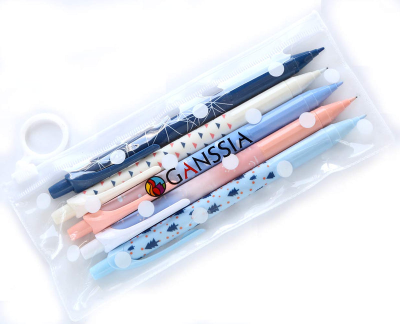 GANSSIA New Style Mechanical Pencils 0.5mm Point Lead Automatic Pencil for Drafting and Sketching Pack of 5 Pcs