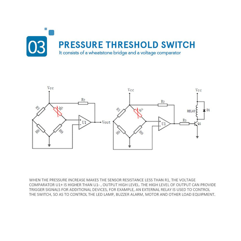 RP-S40-ST Thin Film Pressure Sensor, 20g-10kg High Accuracy Force Sensor for Intelligent High End Seat 5 x 4cm