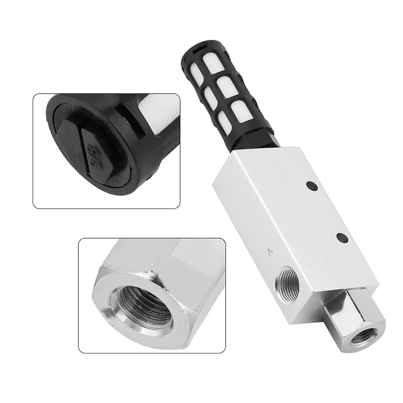 Vacuum Ejector, Vacuum Generator Valve, Compact Aluminum Alloy Ejector with Silencer, Pneumatic Suction Cup, 1/4" Pneumatic Connector Valve Accessories for DIY Pneumatic Mechanical