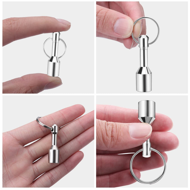 TRYMAG Keychain Magnets for Testing Brass, 2 Pack Neodymium Pocket Keychain with Strong Magnetic Rare Earth , Gold Silver Jewelry Test Magnet Hanging Keys Holder