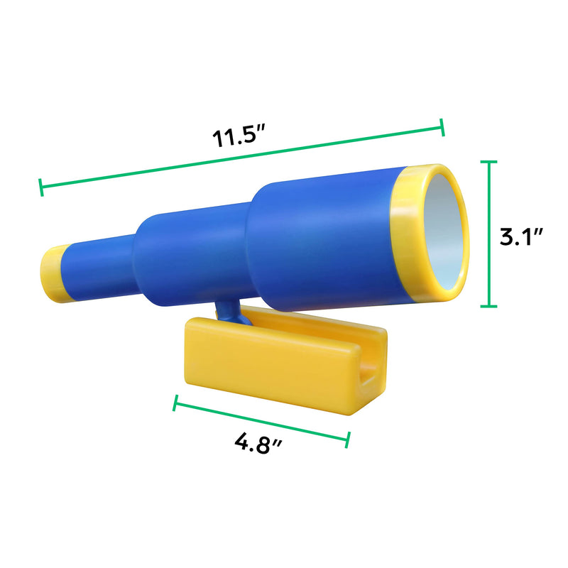 Jungle Gym Kingdom Playground Accessories - Blue Pirate Ship Telescope for Kids - Plastic Accressory for Outdoor Playhouse, Playset, Backyard Swing Set - Replacement Parts for Treehouse