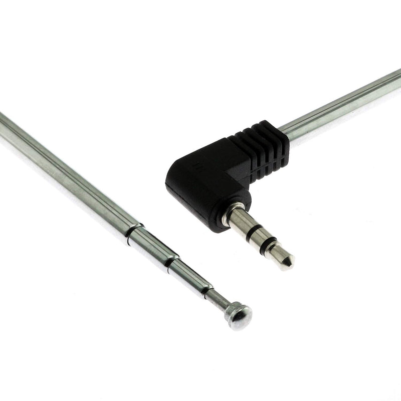 RuiLing 2pcs 4 Section Telescopic 3.5mm FM Radio Antenna, for Auto Car & for Mobile Phone Antenna Mp3 Bluetooth Audio Max 25.5cm Length 3.5mm Port FM Radio Receiver