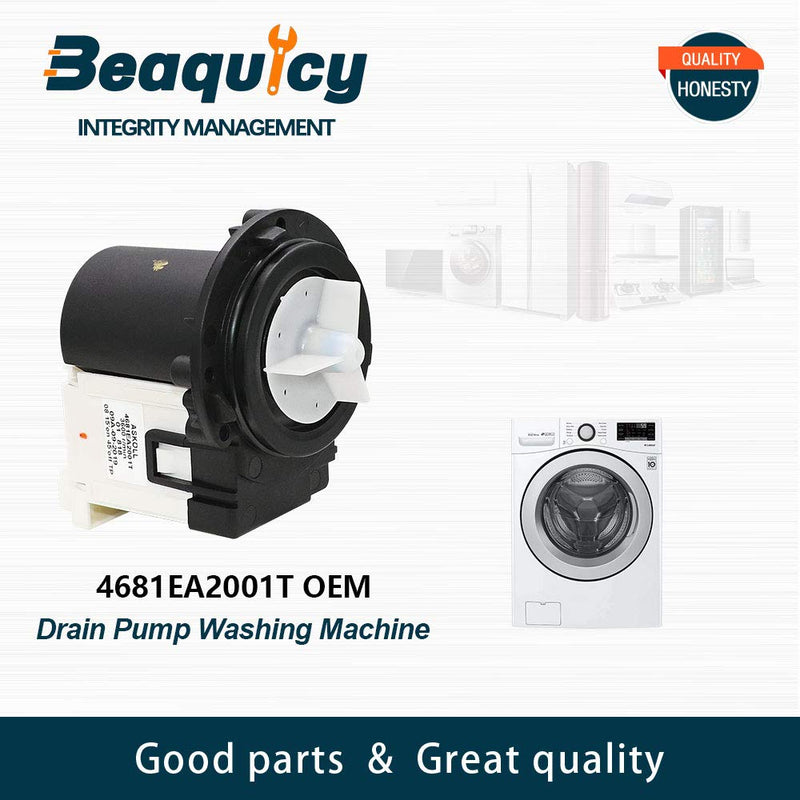 4681EA2001T Washer Drain Pump Motor by Beaquicy - Replacement part for Ken-more and L-G Washing Machine (OEM 4681EA2001T Original Version)