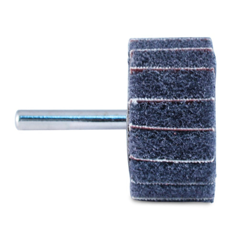 BHA Mounted Interleaf Flap Wheels for Sanding and Finishing, 2” x 1” x 1/4”, Gray (Ultra Fine) - 5 Pack