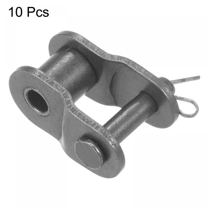 uxcell 10Pcs #40 Chain Offset Half Link Roller, 1/2" Pitch Carbon Steel, Standard Chain End Connector Split Links for 08A Chain