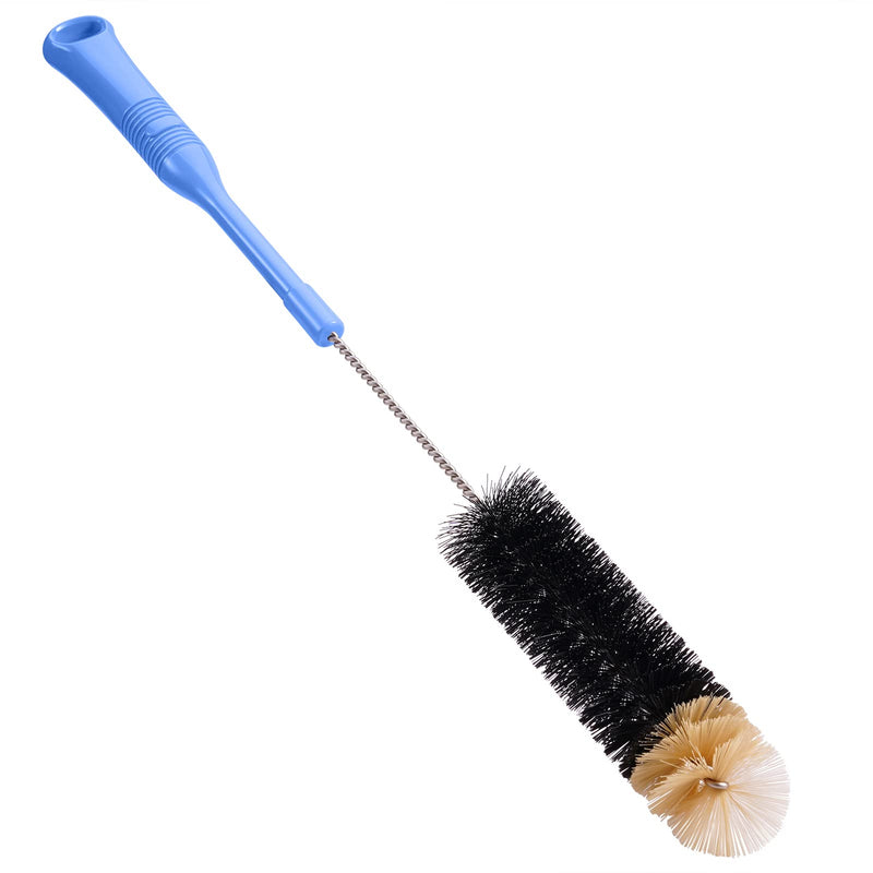 Bottle Cleaning Brush, 17 Inches Extra Long Handle Water Bottle Brush, Flexible Bendable Cleaner for Washing Narrow Neck Bottles, Wine Decanter, Kombucha, Pipes, Beer Brewing Supplies, 2 Pack