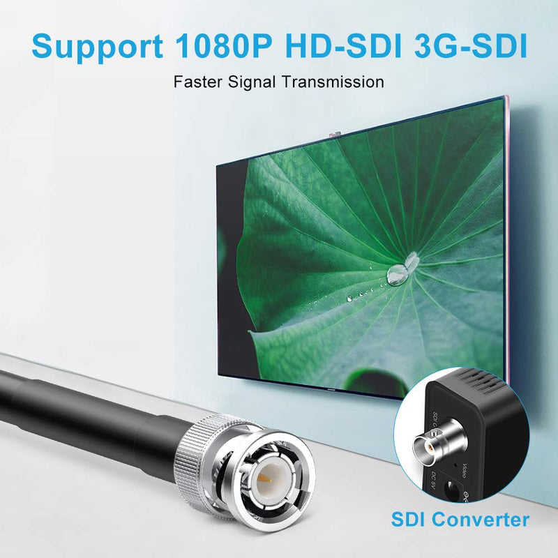 SDI Cable 20ft, XRDS -RF 75 Ohm 3G/HD-SDI Cable BNC Male Video Coax Cable for Video Surveillance Camera CCTV System