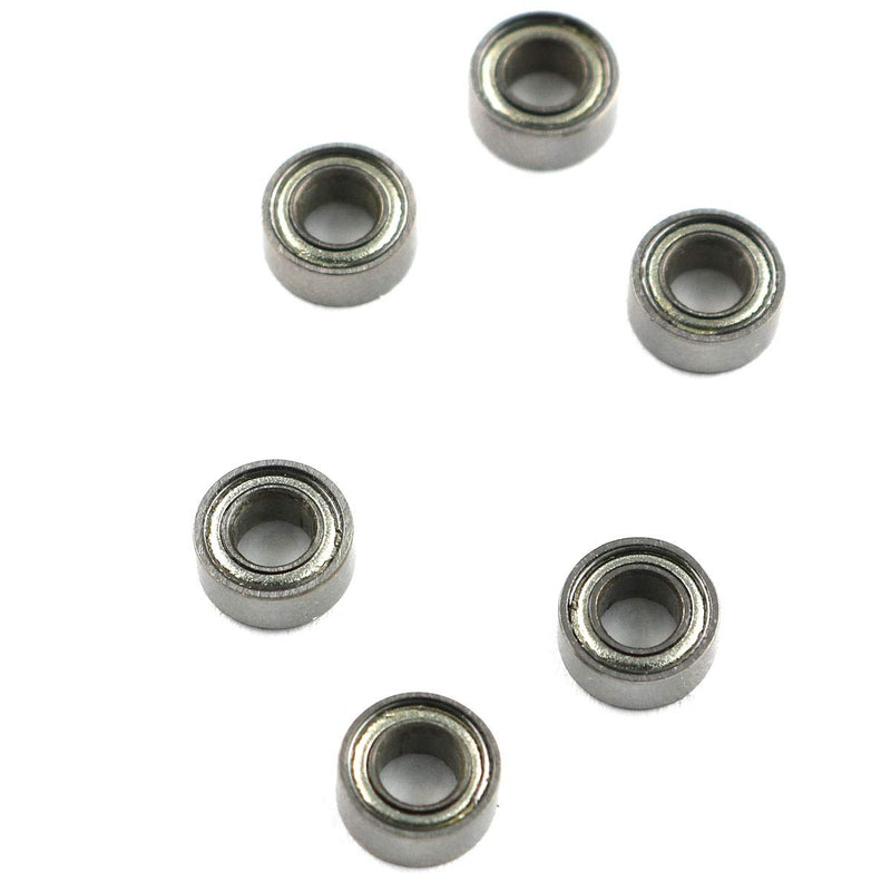E-outstanding Mini Ball Bearing 6PCS MR63ZZ 3mm ID 6mm OD 2.5mm Width Precision Miniature Metal Double Shielded Flanged Single Row Deep Groove Ball Bearings