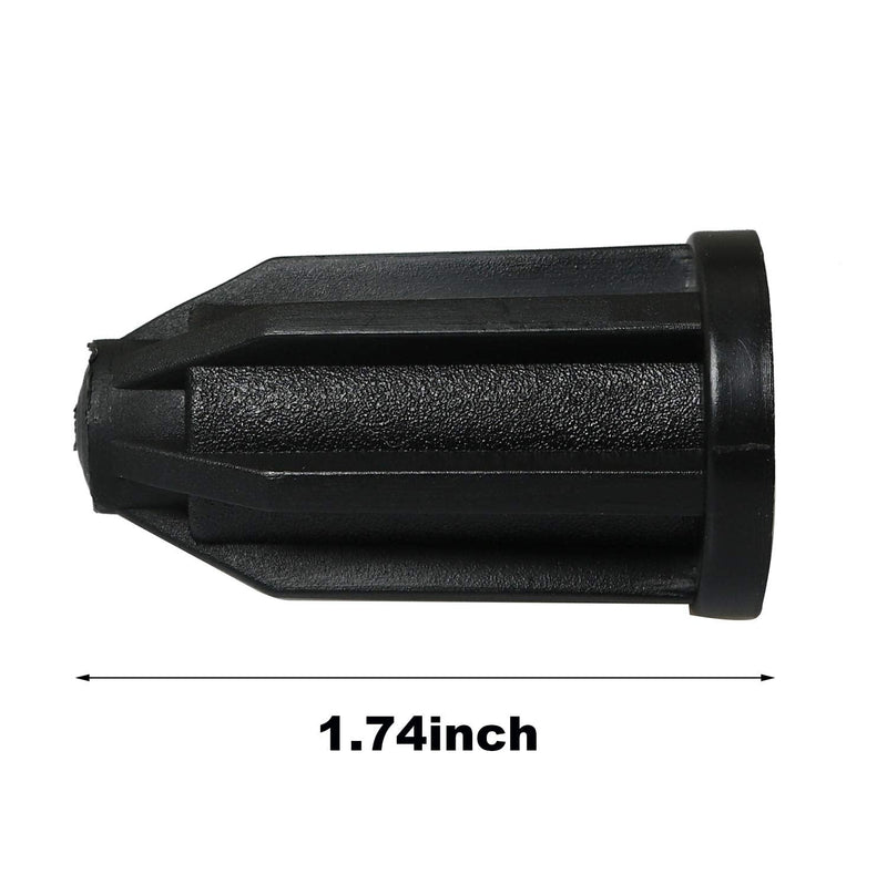 heyous 8PCS Plastic Caster Socket Sleeve Round Inserts, 7/16" Inside Stem, Black (ID 0.45")