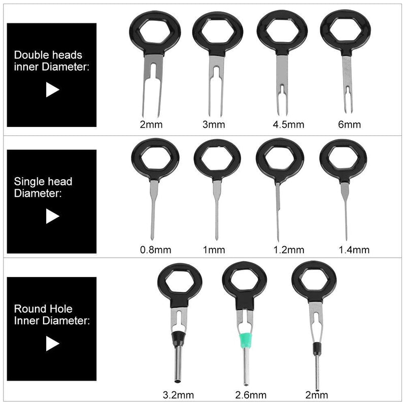 11 Piece Wire Release Tool, Keenso Auto Connector Terminal Removal Tool Wire Tab Release Tool Pin Extraction Tool Kit Terminal Removal Key Tool