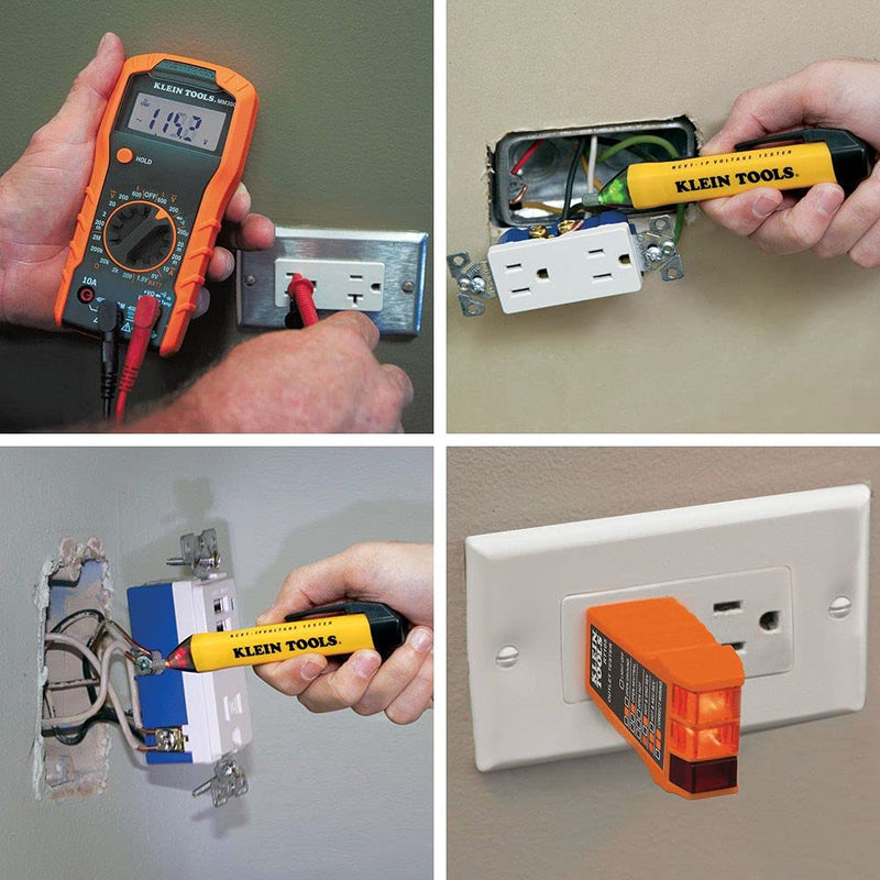 Klein Tools 69149P Multimeter Test Kit, Klein Digital Multimeter, Noncontact Voltage Tester and Outlet Tester, Leads and Batteries Included Multimeter Kit