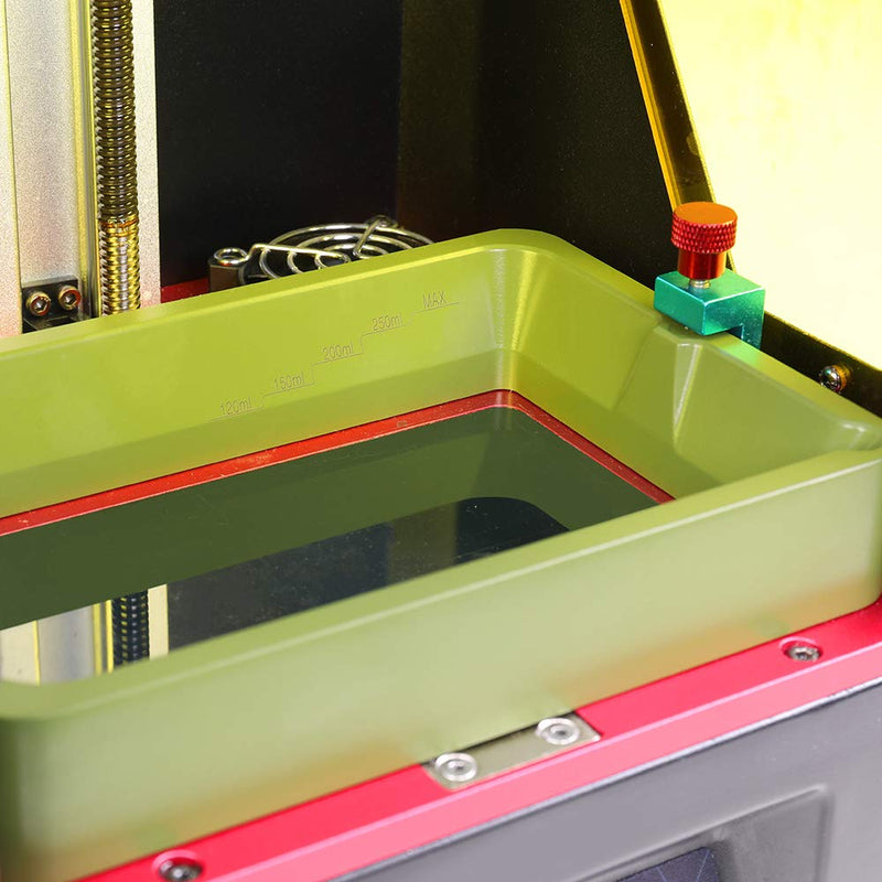 Sovol 3D Printer Resin Vat Aluminium with PTFE Coating, FEP Film and Steel Ring Preinstalled, Metal Frame Resin Tank with Double Silicone Covers for ELEGOO Mars ANYCUBIC Photon - Green Green 1 Pack