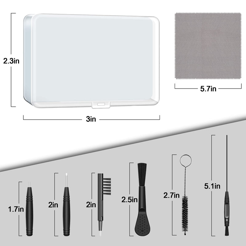Hearing Aid Cleaning Kit, Hearing aid Cleaning Tools, Hearing Aid Brushes for Cleaning, Hearing Aid Earbuds Amplifier Earphone Earbuds Airpod Cleaner Kit, Hearing Aid Accessories with case (8 Pcs)