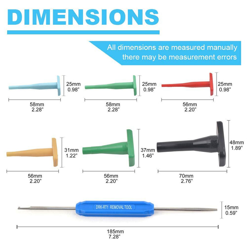 JRready ST5157 Deutsch Terminal Removal Tool Kit Wire Sizes 4 8 12 14 16 and 20 Gauge & DRK-RT1 Pick Removal Tool for Deutsch Connector