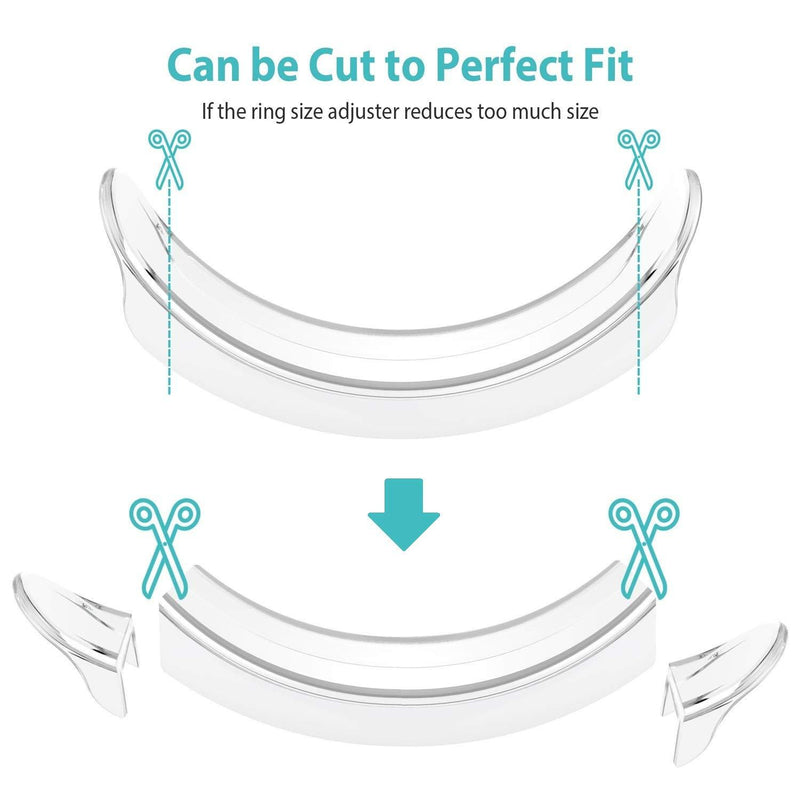 Invisible Ring Size Adjuster for Loose Rings Ring Adjuster Sizer Fit Thin Rings with Jewelry Polishing Cloth