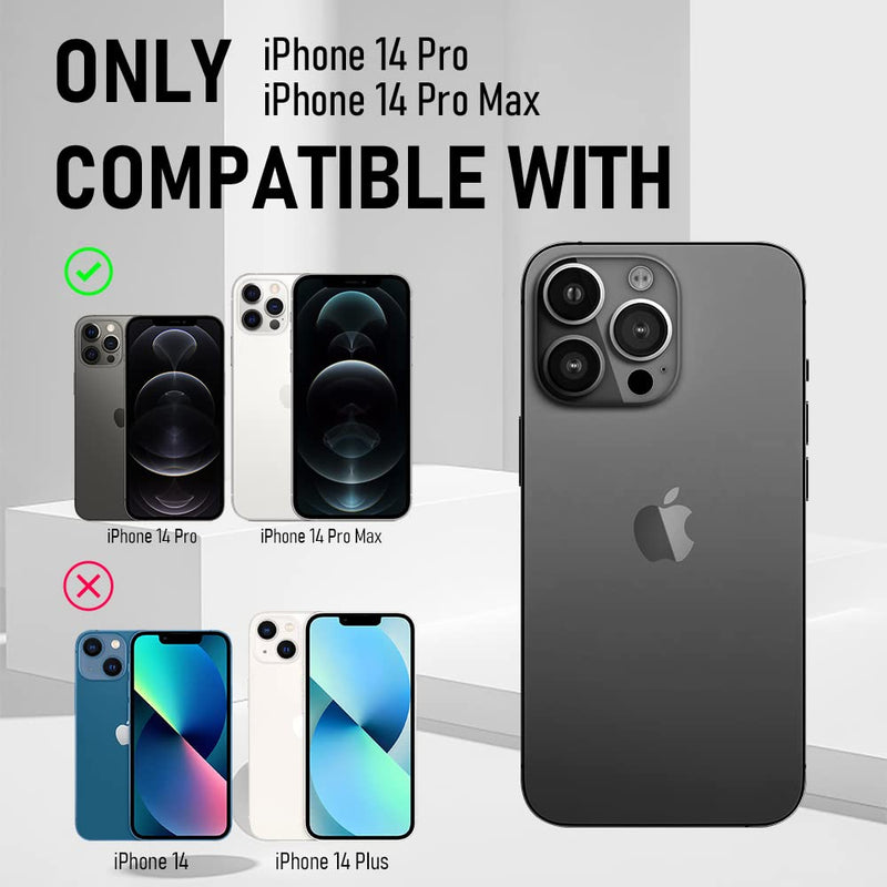 Suoman for iPhone 14 Pro 6.1 inch /14 Pro Max 6.7 inch Camera Lens Protector, Set with Diamonds Bling Camera Cover Tempered Glass for iPhone 14 Pro Max /14 Pro [Perfectly Fit] - Diamond Purple Diamond-Purple