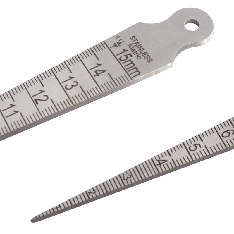 Wolfride Taper Gauge 1-15mm Feeler Gauge Metric and Imperial Welding Taper Gauge Stainless Steel