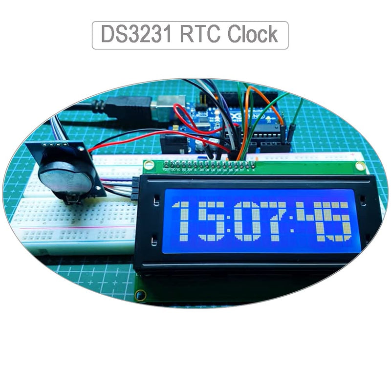 DIYmalls 2004 LCD Display Module DC 5V 20x4 White Character Blue Backlight AIP31066 Controller for Arduino (Pack of 2)