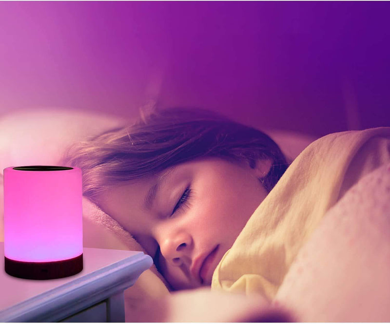 Night Light, UNIFUN Touch Lamp for Bedrooms Living Room Portable Table Bedside Lamps with Rechargeable Internal Battery Dimmable 2800K-3100K Warm White Light & Color Changing RGB