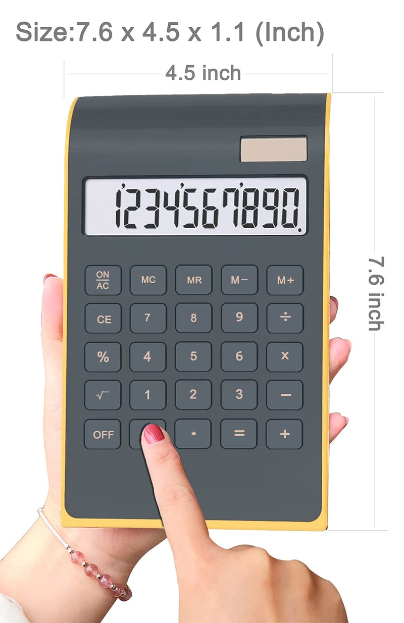 Desktop Calculator, BESTWYA 10-Digit Dual Power Handheld Desktop Calculator with Large LCD Display Big Sensitive Button (New Black & White, Pack of 2) New Black & White