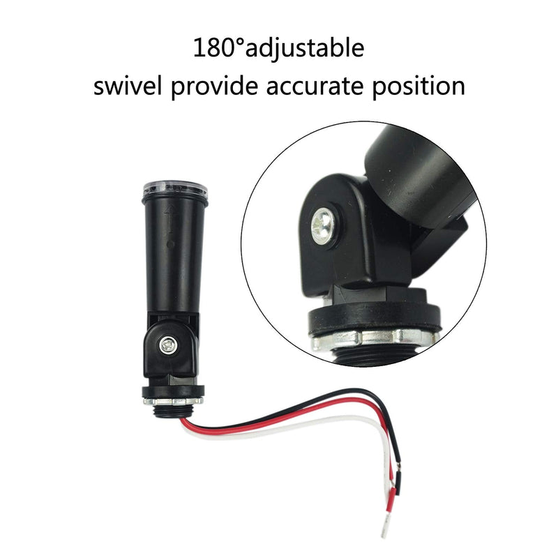 Proshopping AC 120V Outdoor Sensor Photoelectric Switch, Dusk to Dawn Photocell Switch, Hard-Wired Post Eye Light Control with Photocell Light Sensor and Swivel Mount, Mini Auto Switch - for Ourdoor