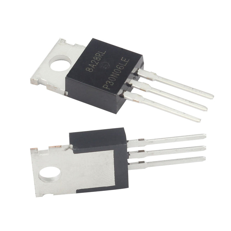 WeiMeet RFP30N06LE 30A 60V N-Channel Power Mosfet TO-220 ESD Rated for Arduino(10 Pieces)