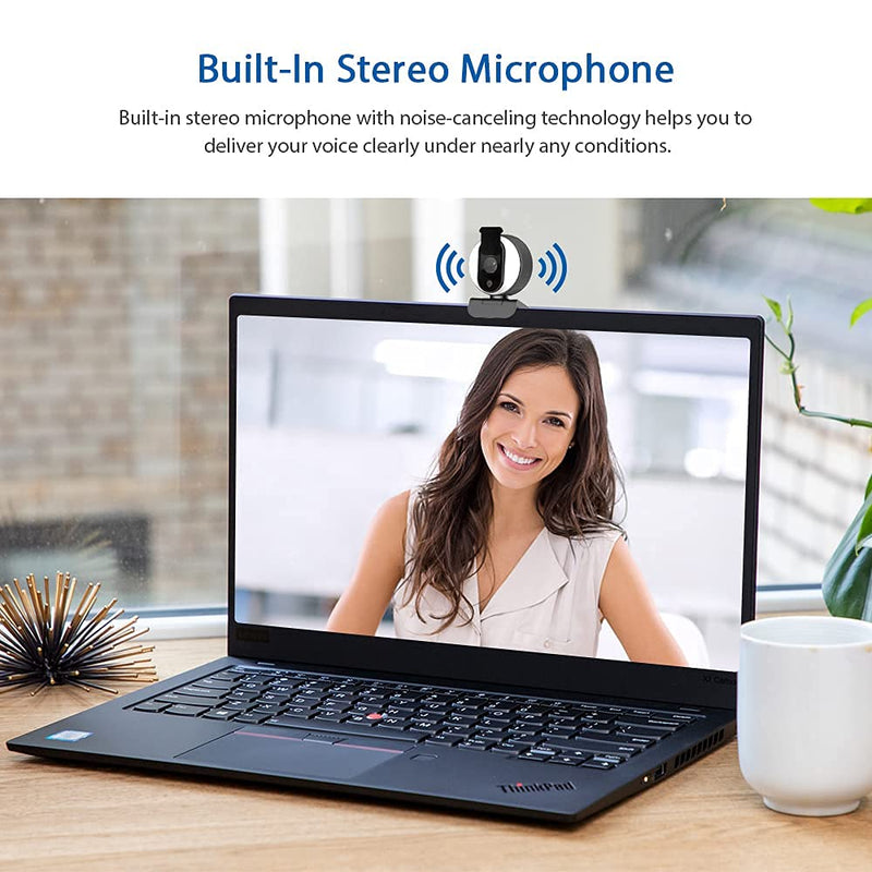 1080P Webcam with Software and Light, Privacy Cover and Dual Microphones, Advanced Auto-Focus, Adjustable Brightness, 2021 NexiGo N680E Web Camera for Zoom Skype Facetime, PC Mac Laptop Desktop