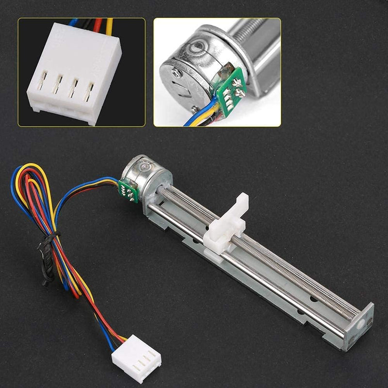 DC 12V Drive Stepper Motor Linear Screw Slider Stepper Motor for DIY Engraving Machine, 18 Degree Lead Screw Worm Drive Stepper Motor