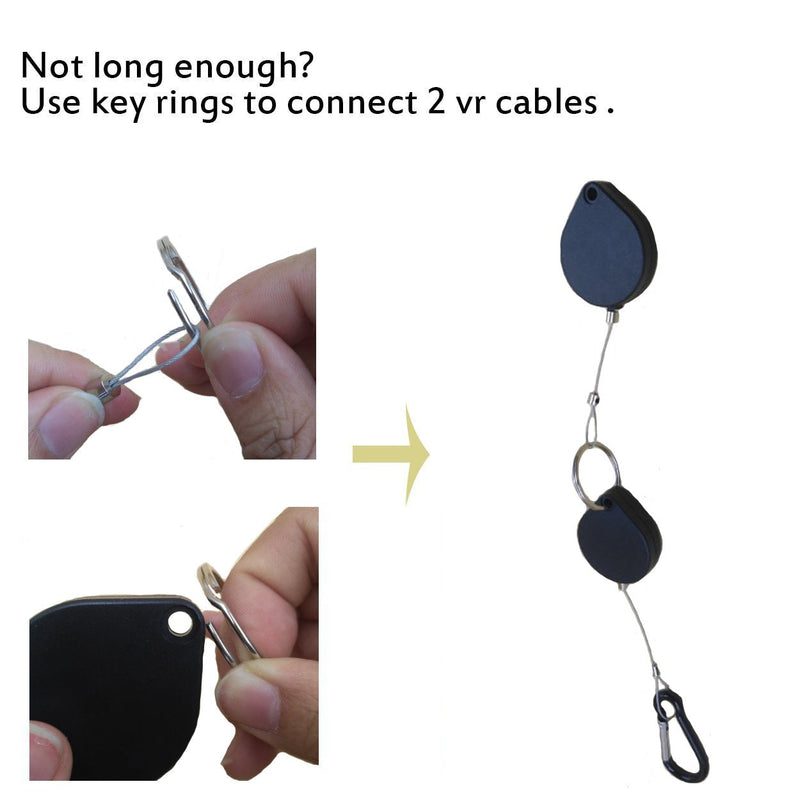 (6 Packs) Orzero Lanyards and Adhesive Hooks for HTC Vive , Oculus Rift S ,Sony Playstation VR Virtual Reality Headset or Other Wired VR Games No More Cable Worries with VR Cable Management
