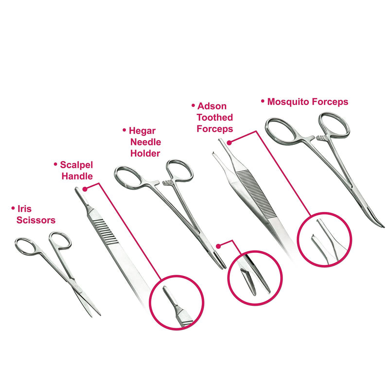 Medarchitect Suture Practice Kit for Medical Student Suture Training, Suture Tools, Suture Thread & Needle