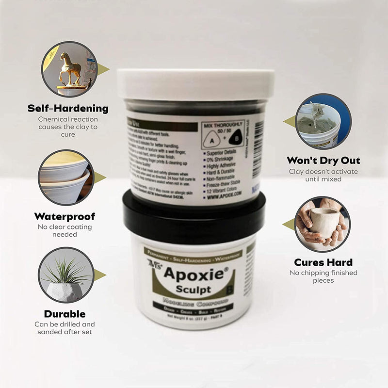 Aves Apoxie Sculpt - 2 Part Modeling Compound (A & B) - 1 Pound, Bronze