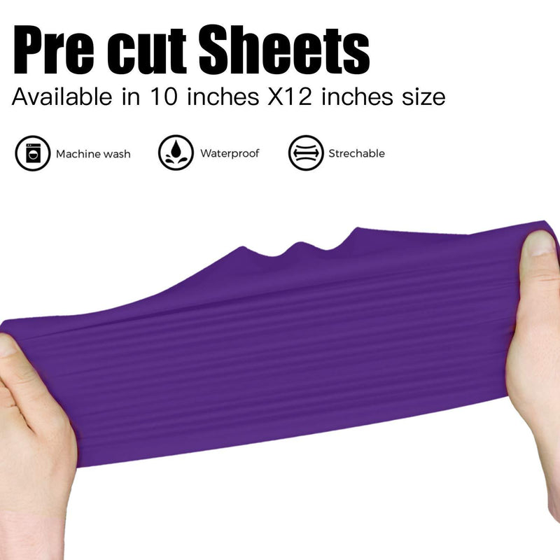 JANDJPACKAGING Purple Heat Transfer Vinyl HTV for T-Shirts 12 x 10 Inches 10 Pack Purple Iron on Vinyl Lilac